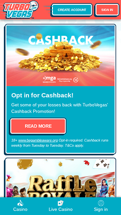 TurboVegas Casino Mobile Promotions