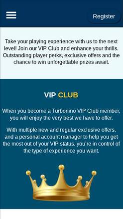 Turbonino Casino Mobile VIP