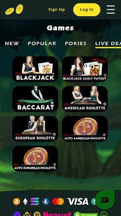 Two Up Casino Mobile Live Dealer