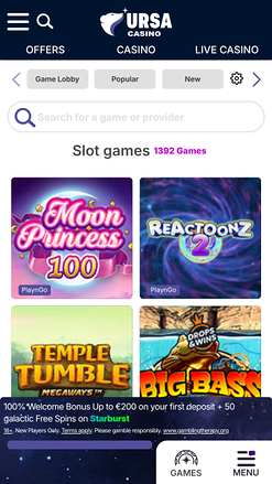 Ursa Casino Games