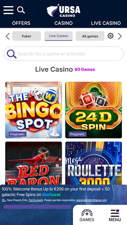 Ursa Casino Live Dealer