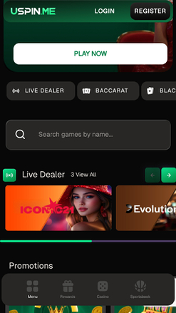 Live Dealer screenshot of Uspin Casino for Mobile