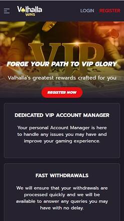 ValhallaWins Casino Mobile VIP