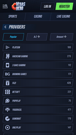 VegasHero Casino Mobile Game Developers