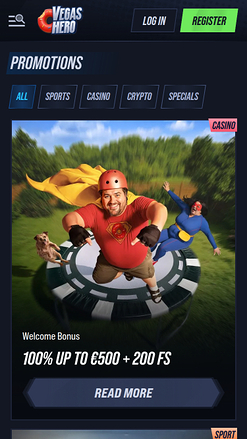 VegasHero Casino Mobile Promotions