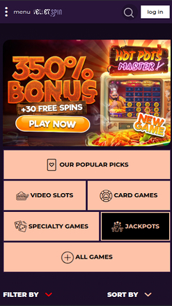  Velvet Spin Mobile Jackpot