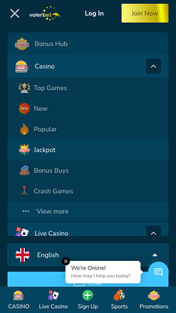 Volerbet Casino Mobile Jackpot
