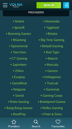 Volna Casino Mobile Game Developers