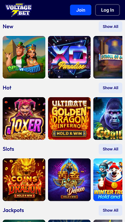 VoltageBet Casino Games