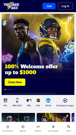 VoltageBet Casino Homepage