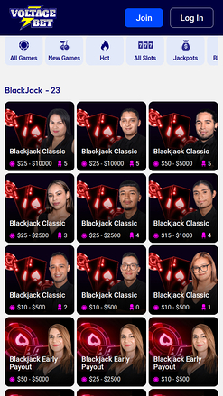 VoltageBet Casino Live Dealer