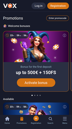 Vox Casino Mobile Promotions