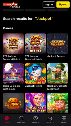 Vulkanspiele Casino Mobile Jackpot