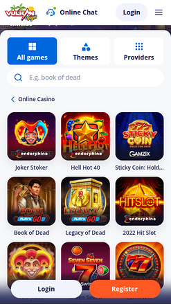 VulkanVegas Casino Mobile Games