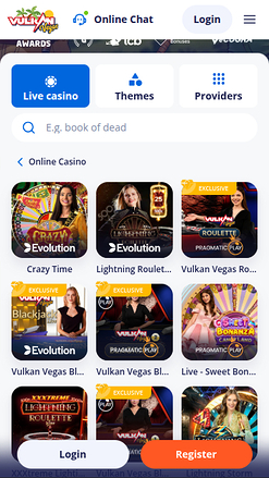 VulkanVegas Casino Mobile Live Dealer