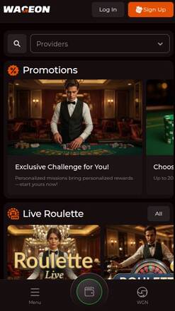Wageon Casino Homepage