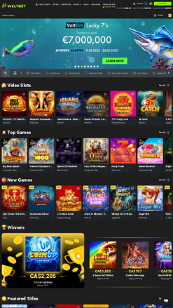 Weltbet Casino Mobile Homepage
