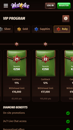 WestAce Casino VIP Program