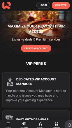 VIP screenshot of Wettson Casino for Mobile