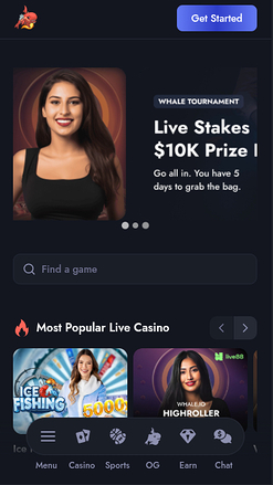 Whale Casino Mobile Live Dealer