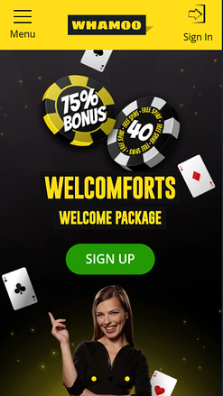 Whamoo Casino Mobile Homepage