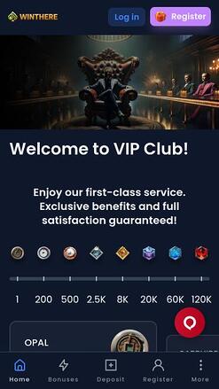 Win There Casino VIP mobile page