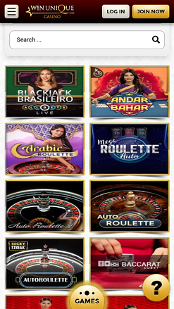 Win Unique Casino Mobile Live Dealer