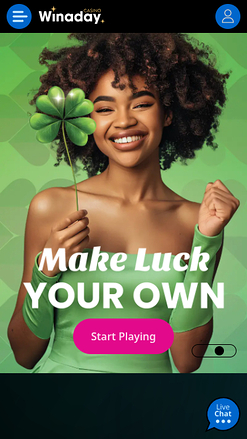 Winaday Casino Mobile Homepage
