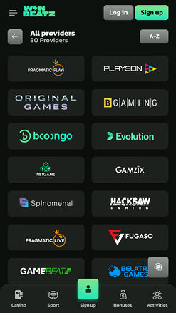 WinBeatz Casino Game Developers