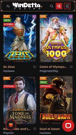 Windetta Casino Mobile Games