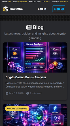 WinDice Casino Mobile Blog