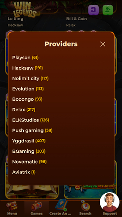 WinLegends Casino Mobile Game Developers