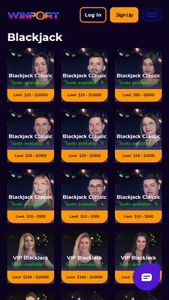 WinPort Casino Mobile Live Dealer