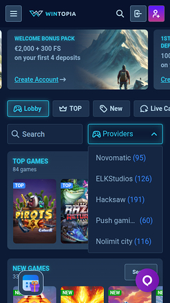 Wintopia Casino Mobile Game Developers