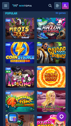 Wintopia Casino Mobile Games