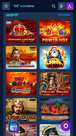 Wintopia Casino Mobile Jackpot