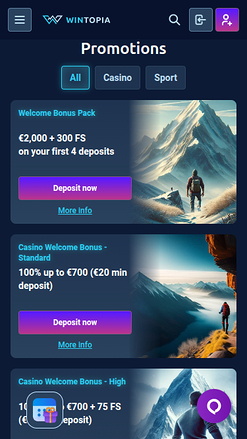 Wintopia Casino Mobile Promotions