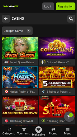 WinWin Casino Mobile Jackpot