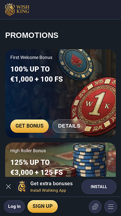 WIshking Casino Mobile Promotions