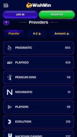 WishWin Casino Mobile Game Developers