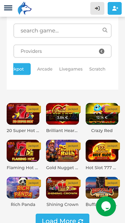 Wolfy Casino Mobile Jackpot