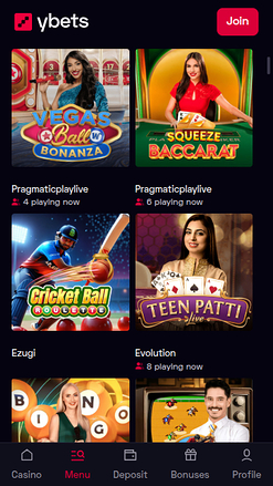 Ybets Casino Mobile Live Dealer