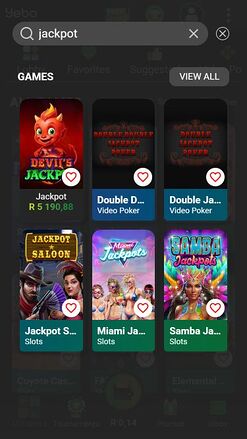Yebo Casino Mobile Jackpot