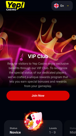 Yep Casino VIP Program