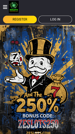 Zeslots Casino Mobile Homepage