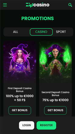 Zip Casino Mobile Promotions
