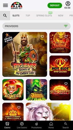 Zodiacbet Casino Mobile Games