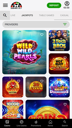 Zodiacbet Casino Mobile Jackpot
