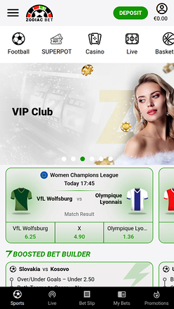 Zodiacbet Casino Mobile Sports