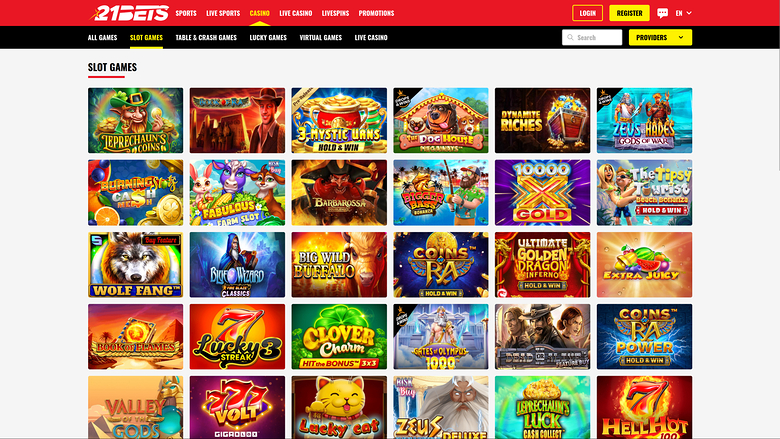 21Bets Casino Desktop Games